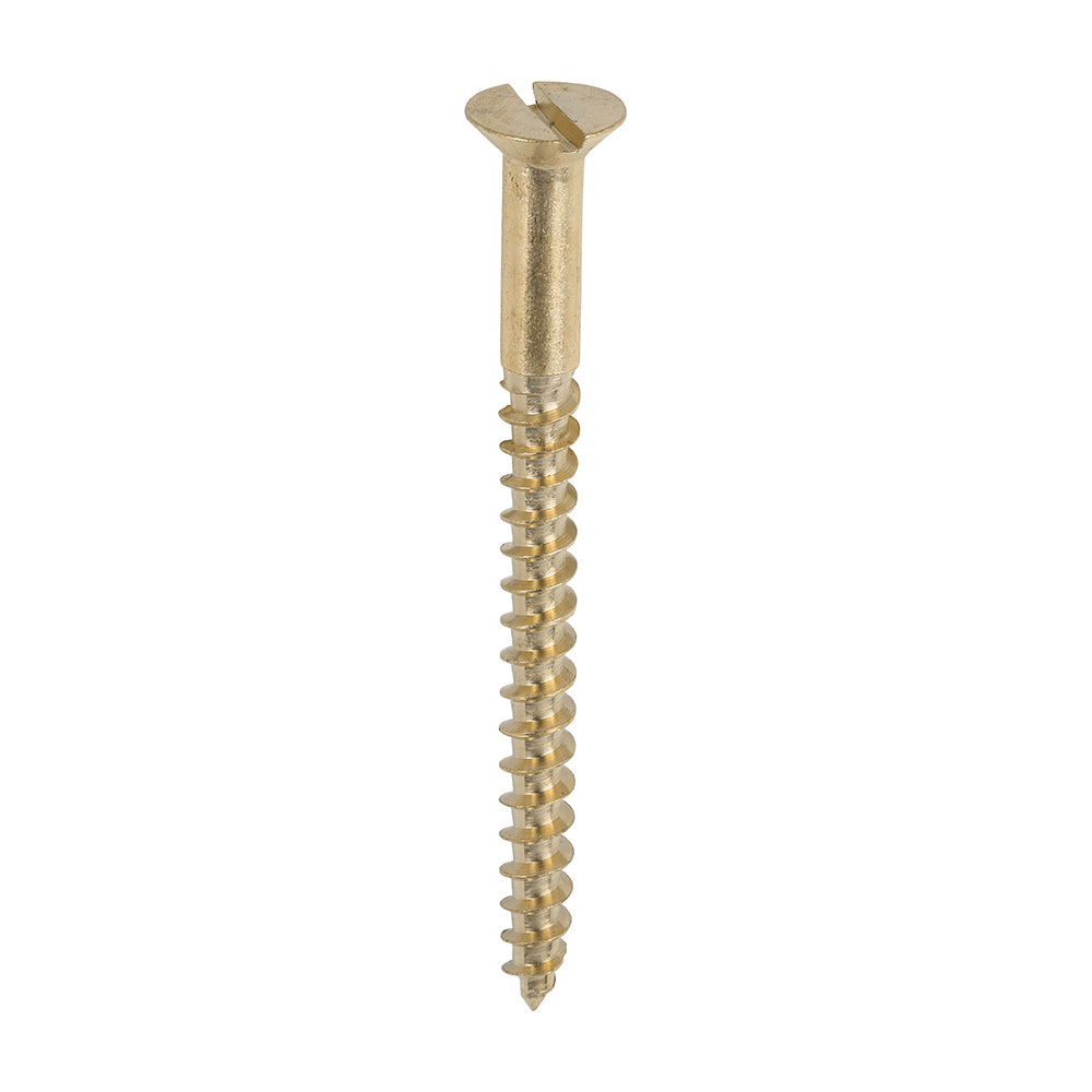 Solid Brass Timber Screws - SLOT - Countersunk | 8 x 2 product image