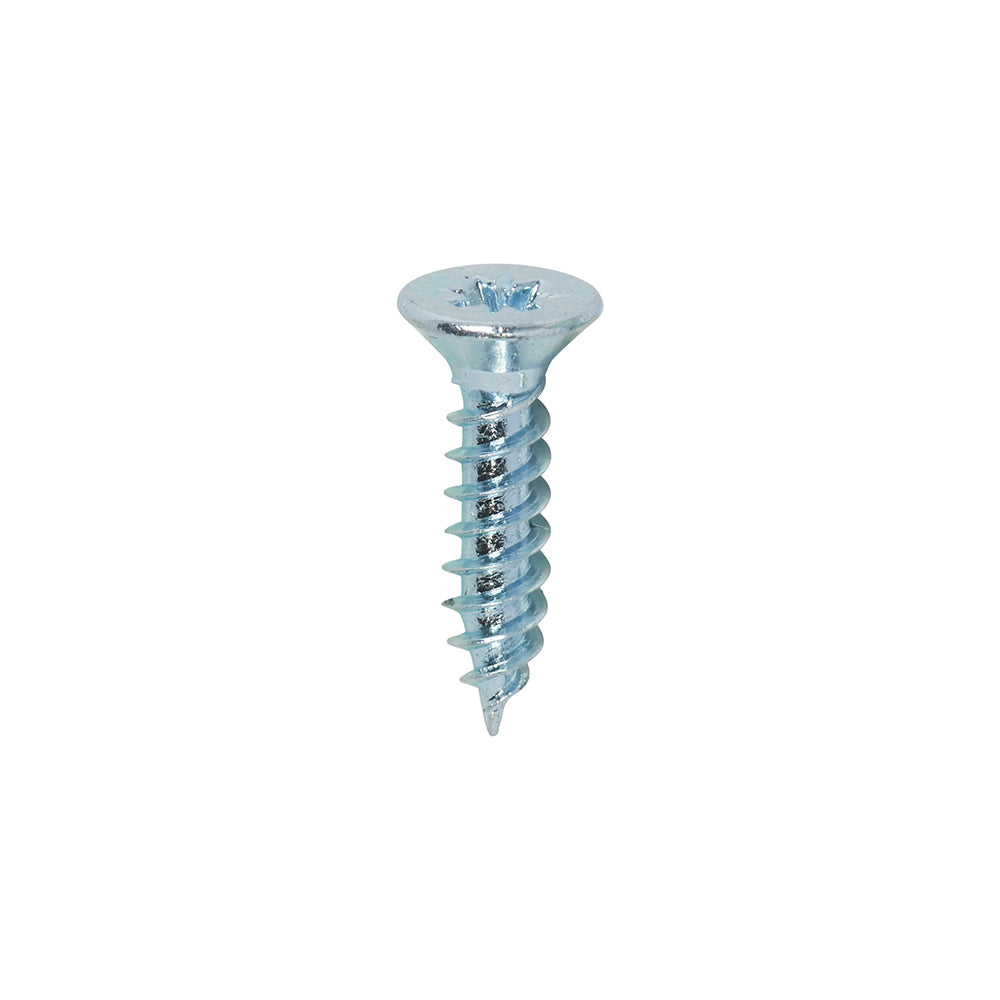 Twin-Threaded Woodscrews - PZ - Double Countersunk - Zinc | 4 x 1/2 product image
