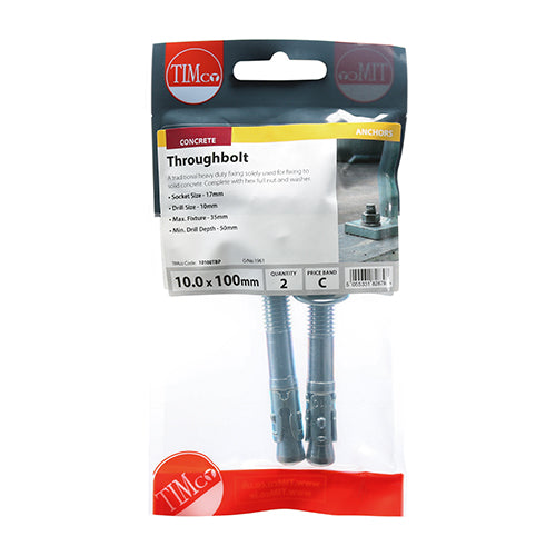 Roofing Bolts & Square Nuts - Zinc | M6 x 100 additional image 3