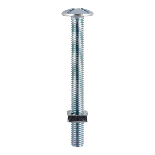Roofing Bolts with Square Nuts - Zinc | M6 x 100 additional image 2