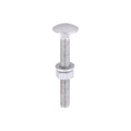 Carriage Bolts Hex Nuts & Form A Washers - Dome - Exterior - Silver | M6 x 50 product image