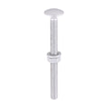 Carriage Bolts Hex Nuts & Form A Washers - Dome - Exterior - Silver | M6 x 75 product image