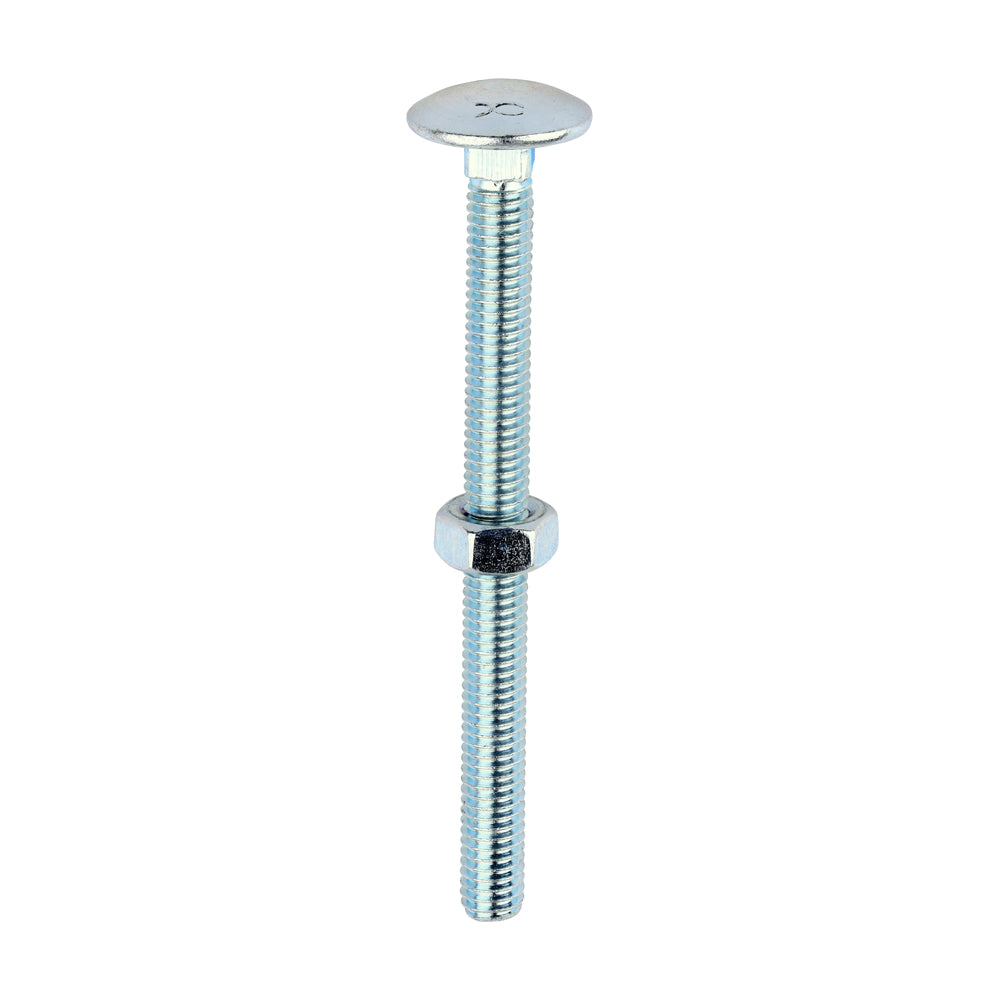 Carriage Bolts & Hex Nuts - Zinc | M6 x 75 product image