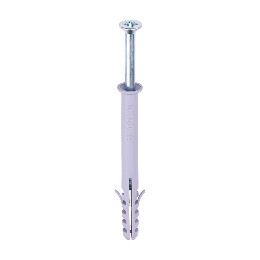 Nylon Frame Fixing - PZ - Zinc | 8.0 x 80 product image