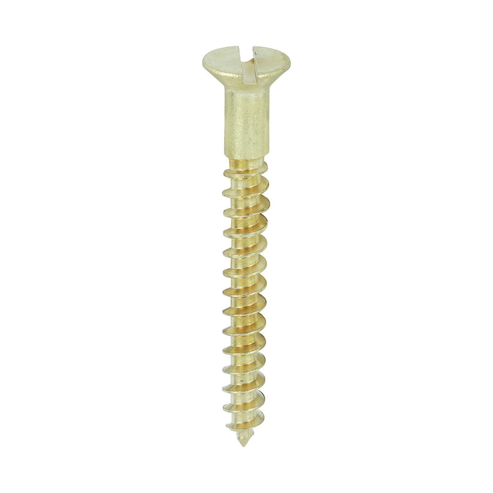 Solid Brass Timber Screws - SLOT - Countersunk | 8 x 1 1/2 product image