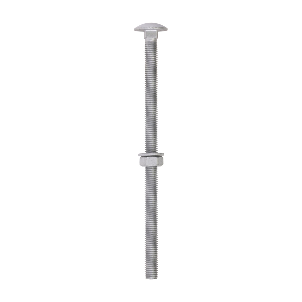 Carriage Bolts Hex Nuts & Form A Washers - Dome - Exterior - Silver | M8 x 150 product image