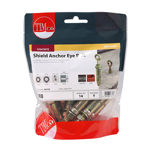 Forged Eyes with Shield Anchors - Yellow | M8 additional image 2