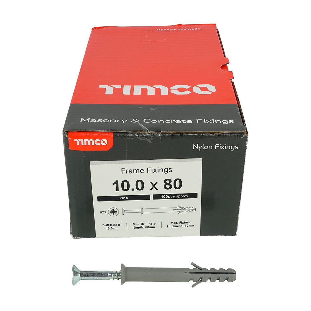 Nylon Frame Fixing - PZ - Zinc | 10.0 x 80 additional image 3