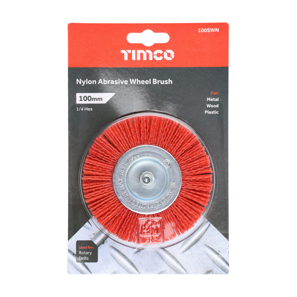 Drill Wheel Brush - Nylon | 100mm additional image 2