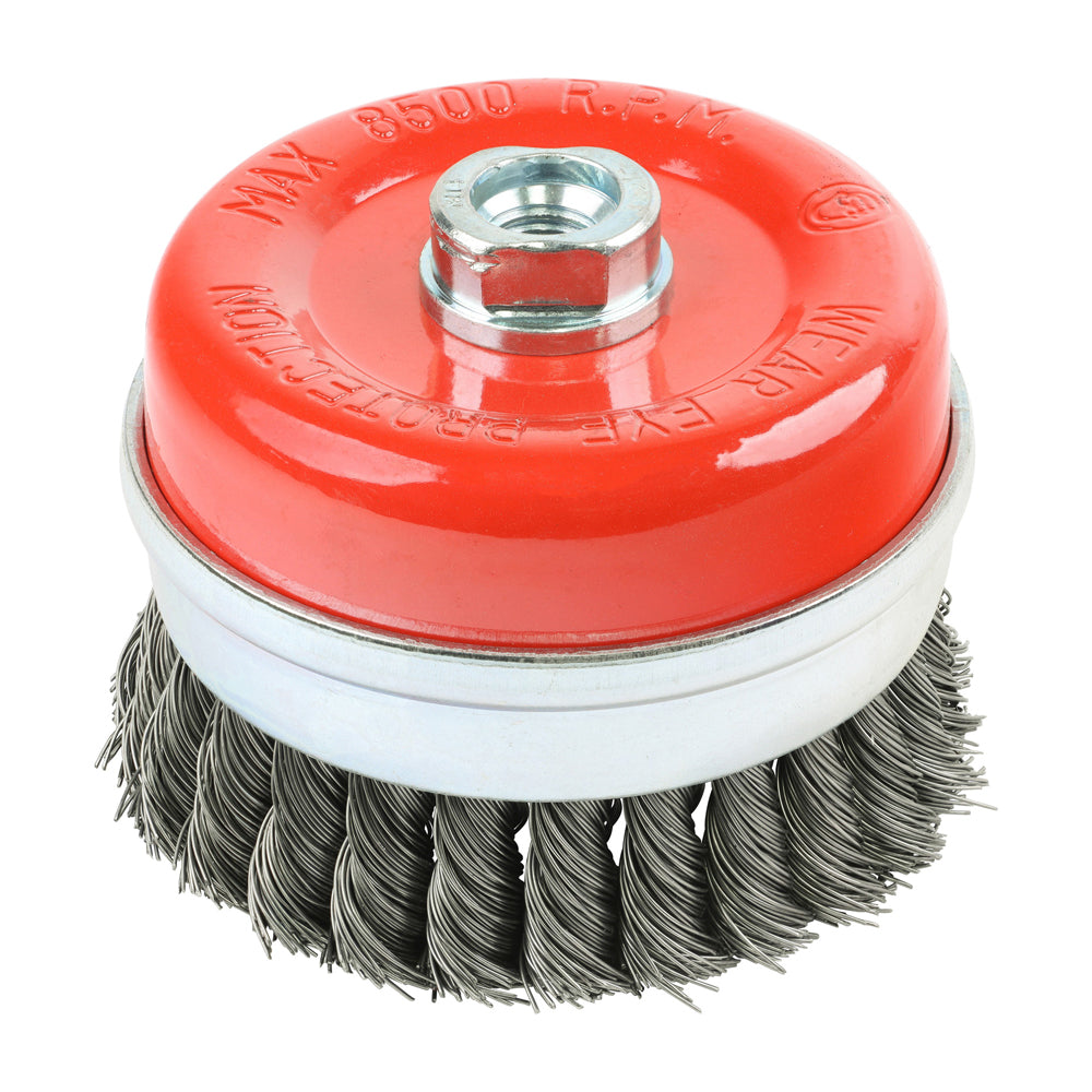 Angle Grinder Cup Brush - Twisted Knot Steel Wire | 100mm product image