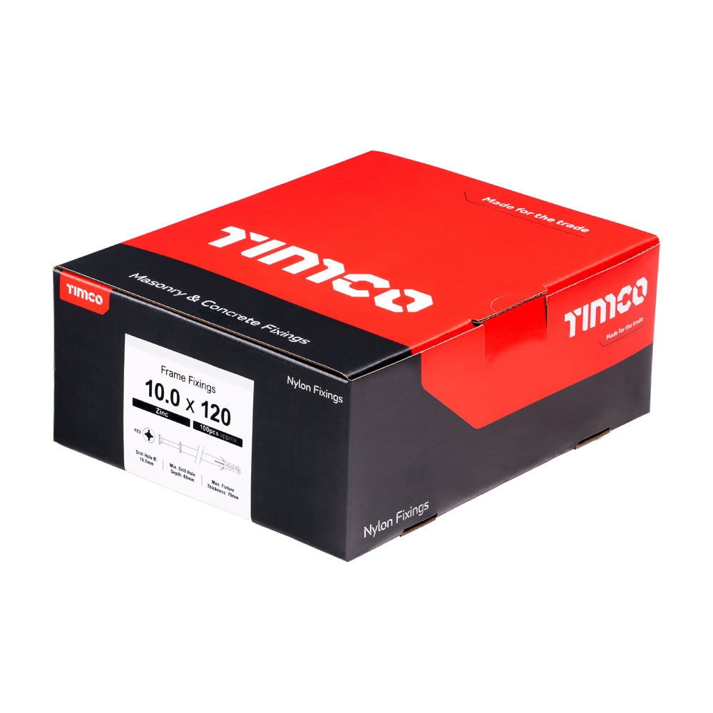 Nylon Frame Fixing - PZ - Zinc | 10.0 x 120 additional image 2