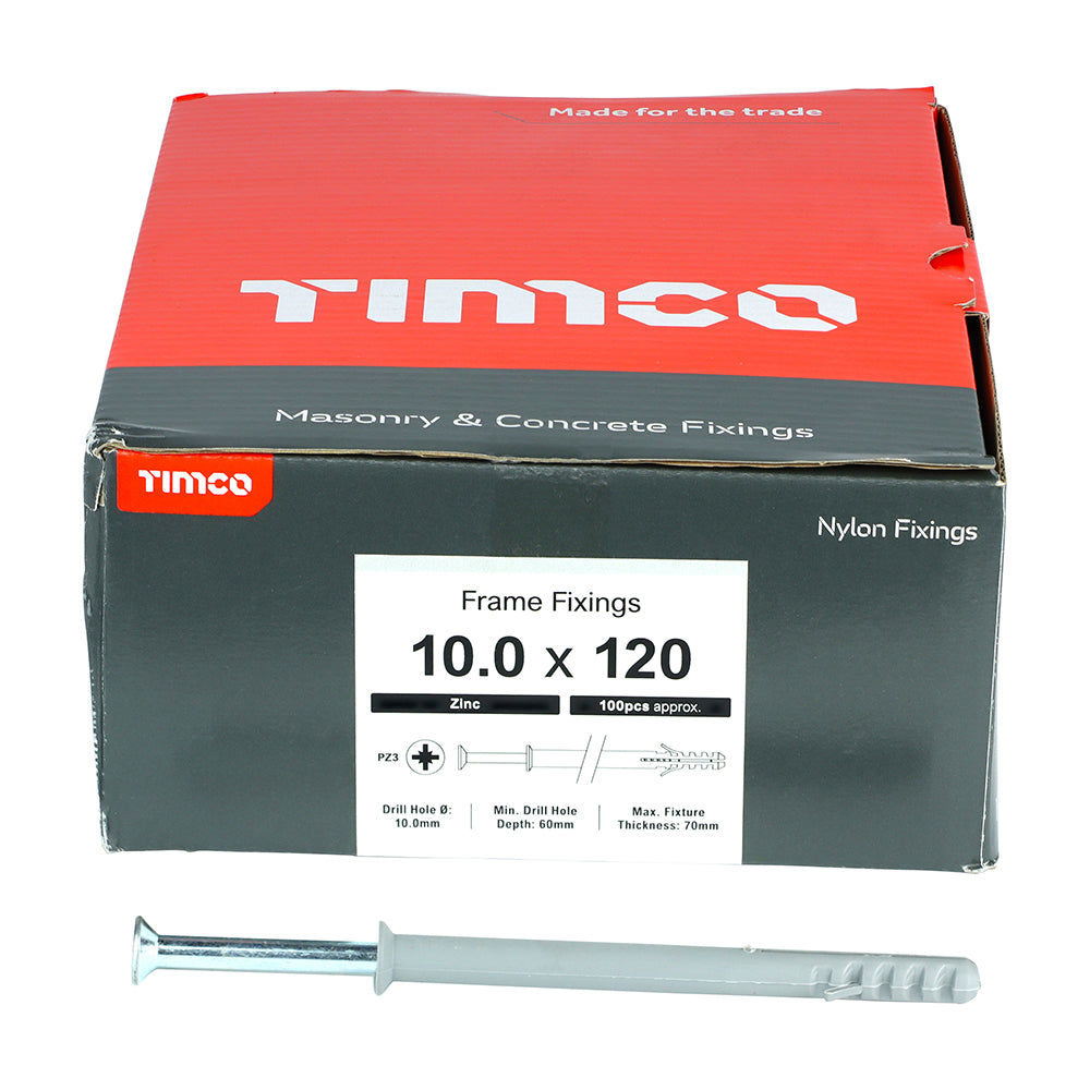 Nylon Frame Fixing - PZ - Zinc | 10.0 x 120 additional image 3
