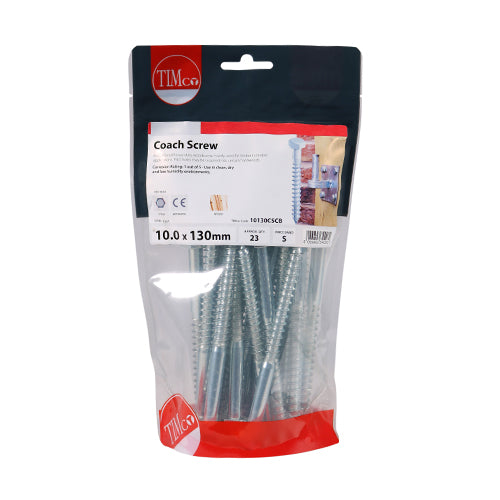Coach Screws - Hex - Zinc | 10.0 x 130 additional image 3