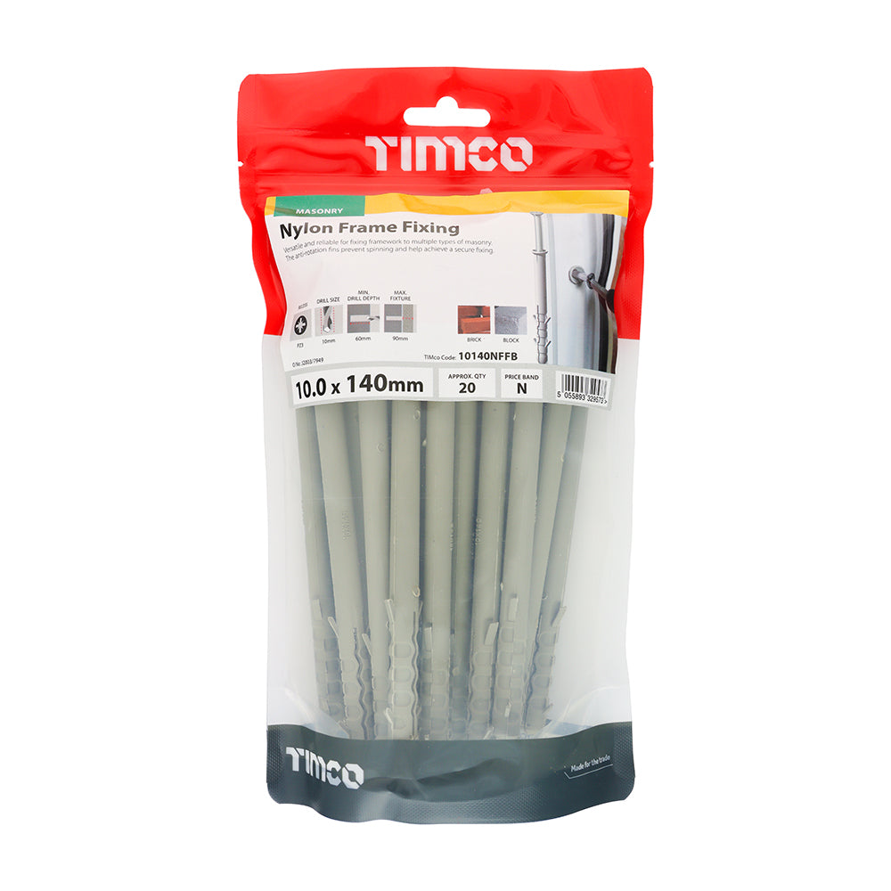 Nylon Frame Fixings - PZ - Zinc | 10.0 x 140 additional image 2