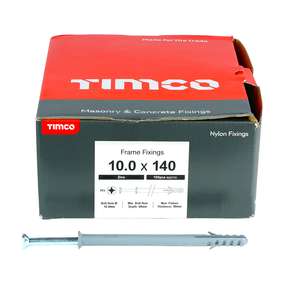 Nylon Frame Fixing - PZ - Zinc | 10.0 x 140 additional image 3
