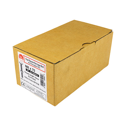 Carriage Bolts & Hex Nuts - Zinc | M10 x 35 additional image 2