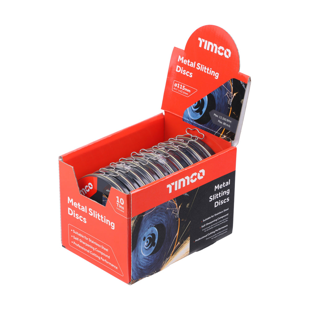 Bonded Abrasive Disc - For Cutting | 115 x 22.2 x 1.0 | Tin | Pack of 10 additional image 3