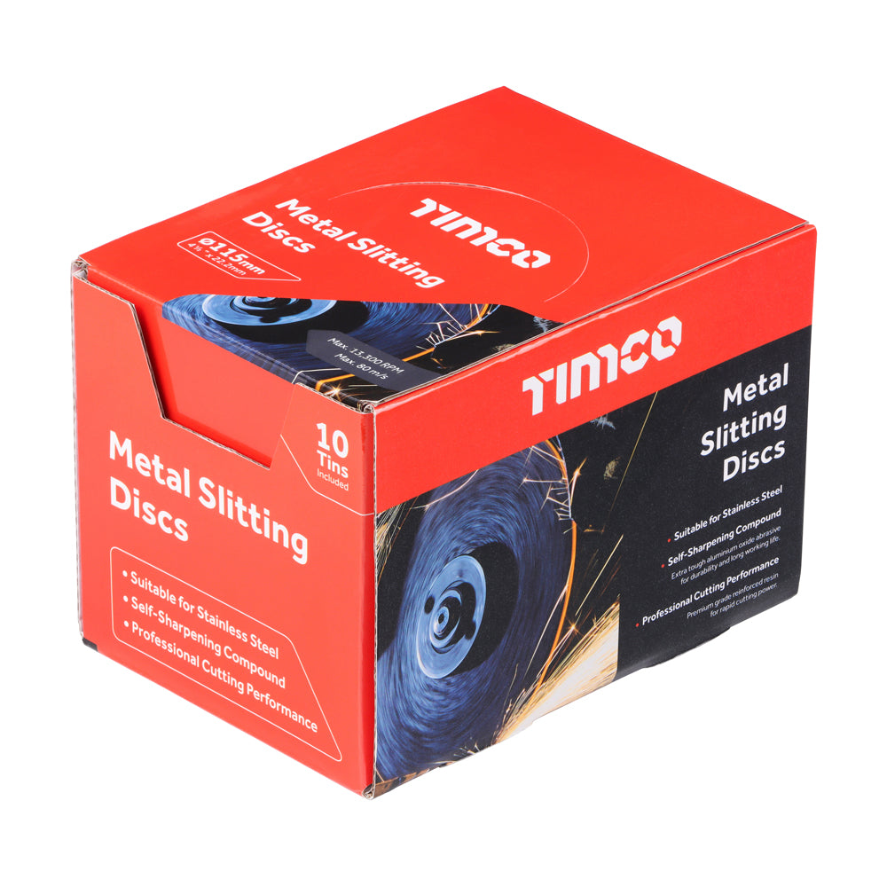 Bonded Abrasive Disc - For Cutting | 115 x 22.2 x 1.0 | Tin | Pack of 10 additional image 4