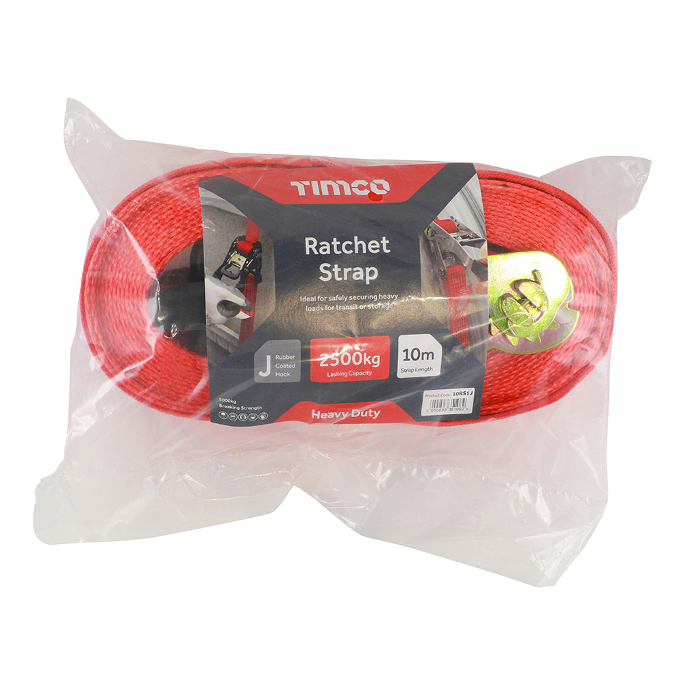 Ratchet Strap - J Hook - Heavy Duty | 10m x 50mm additional image 2