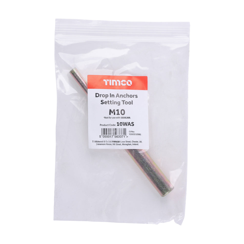 Drop In Anchors Setting Tool - Yellow | M10 additional image 2
