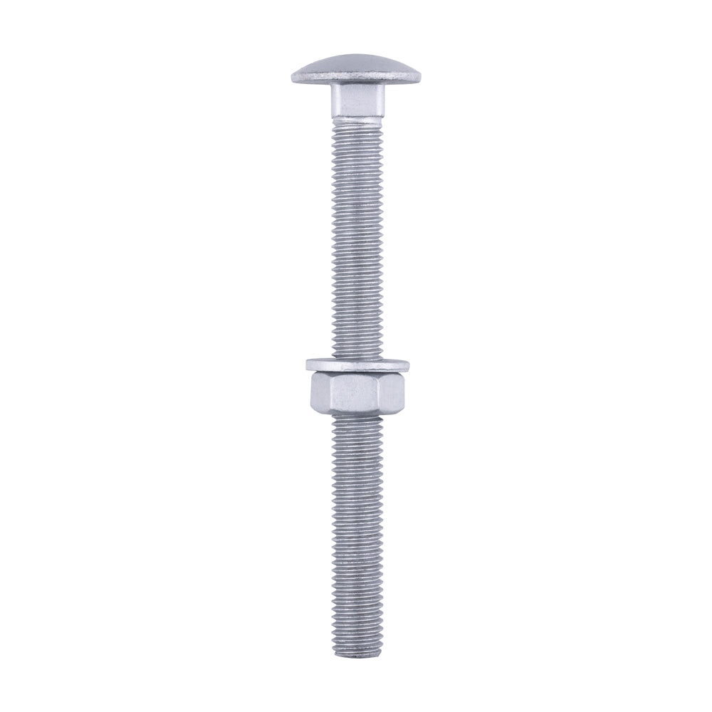 Carriage Bolts Hex Nuts & Form A Washers - Dome - Exterior - Silver | M12 x 130 product image