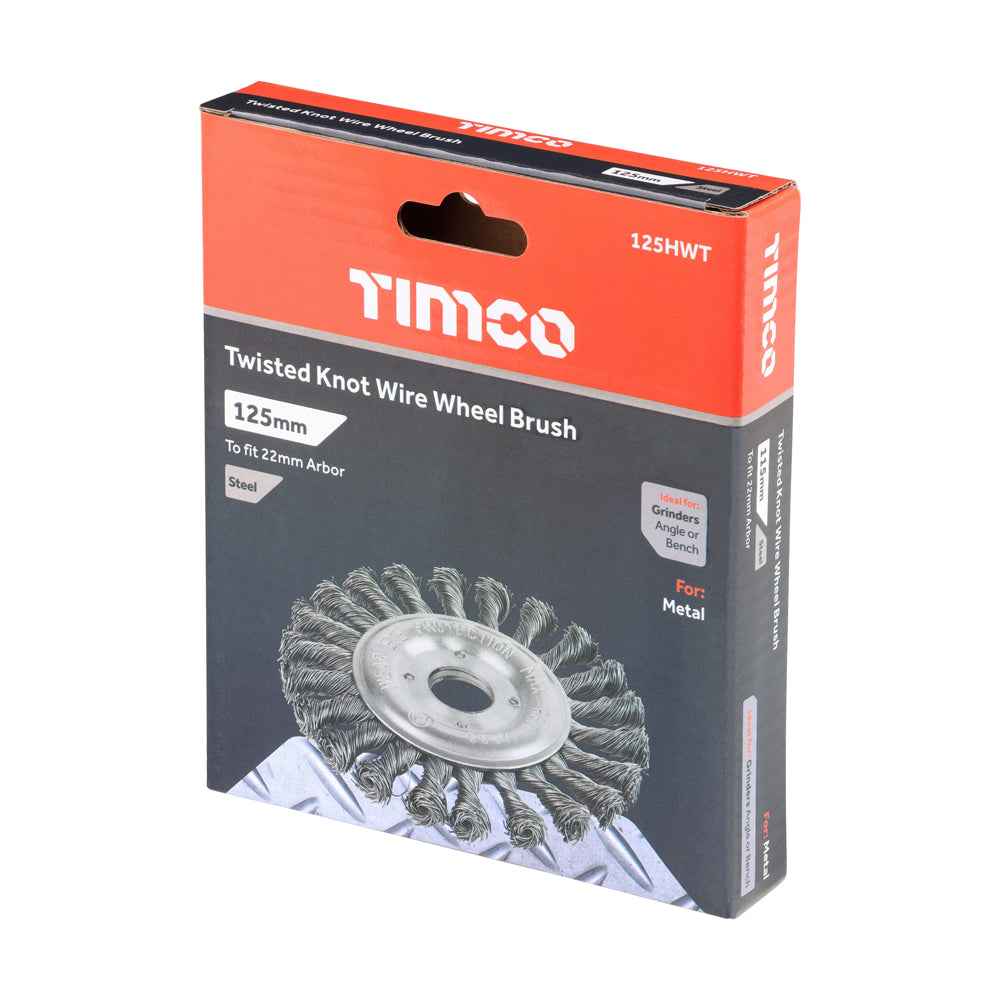 Wheel Brush - Twisted Knot Steel Wire | 125mm additional image 3