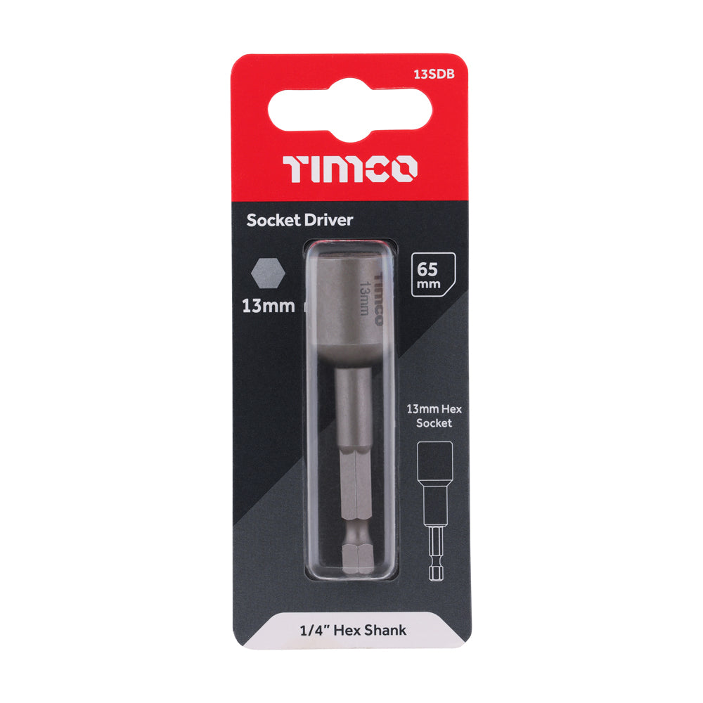 Magnetic Socket Driver Bit - Hex | 13 x 65 additional image 2