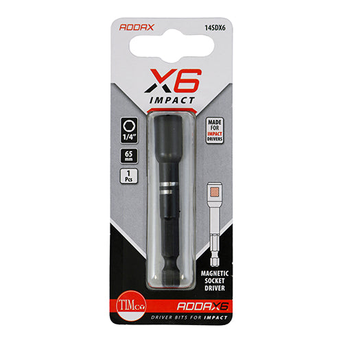 Impact Magnetic Socket Driver | 1/4" x 65mm additional image 2