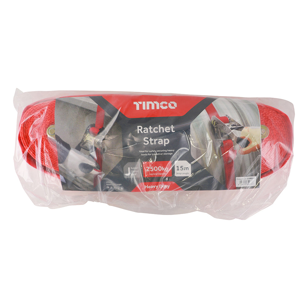 Ratchet Strap - J Hook - Heavy Duty | 15m x 50mm additional image 2