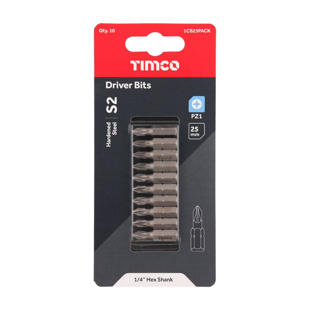 S2 Driver Bits - PZ | No.1 x 25 | Pack additional image 2