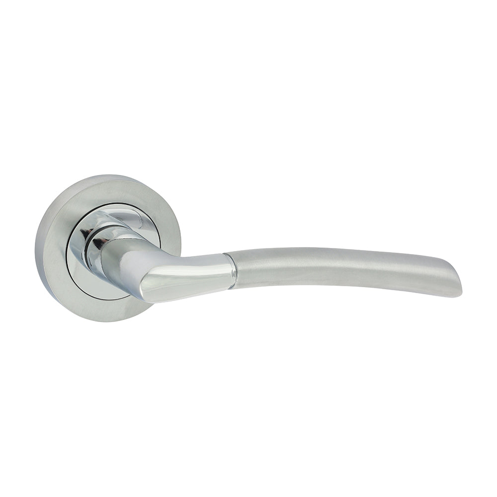 Shavington Lever On Rose Handles - Polished & Satin Chrome | 51mm product image