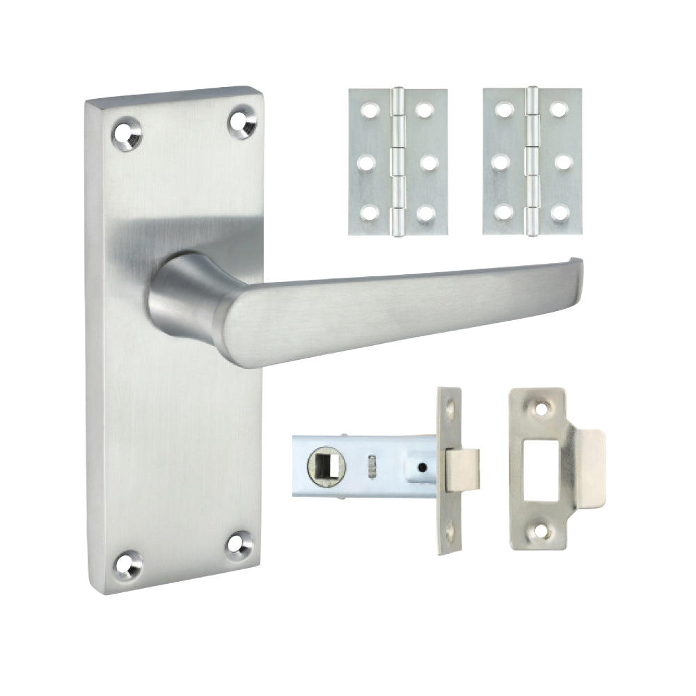 Victorian Straight Latch Door Pack - Satin Chrome | Mixed | Tin | 1 Each | 200041 product image