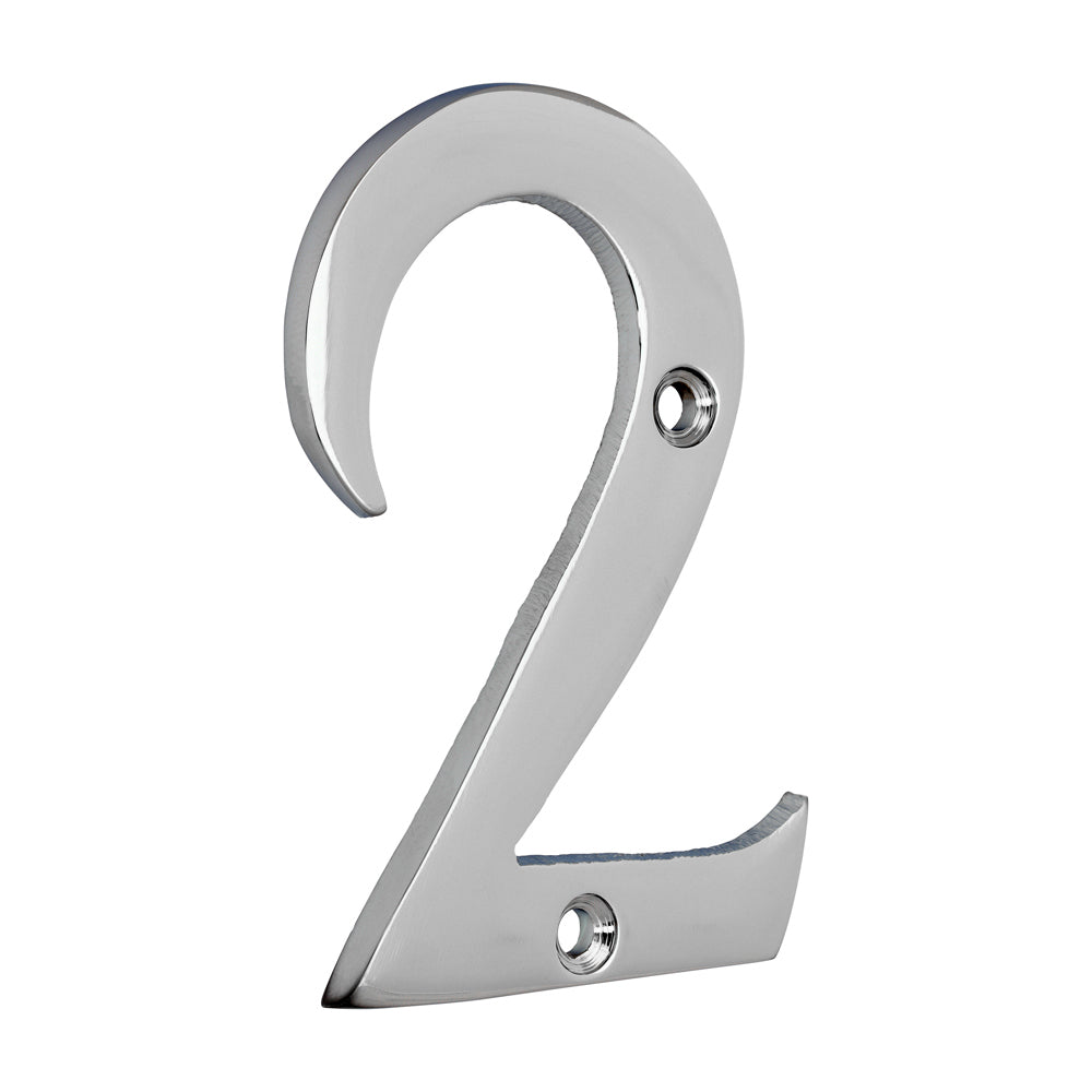 Door Numeral 2 - Polished Chrome | 76mm | Bag product image