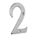 Door Numeral 2 - Polished Chrome | 76mm | Bag product image