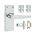 Victorian Straight Latch Door Pack - Polished Chrome | Mixed | Pack product image