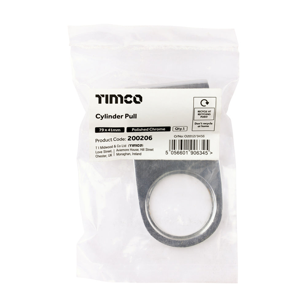Cylinder Pull - Polished Chrome | 79 x 41 | Bag additional image 2