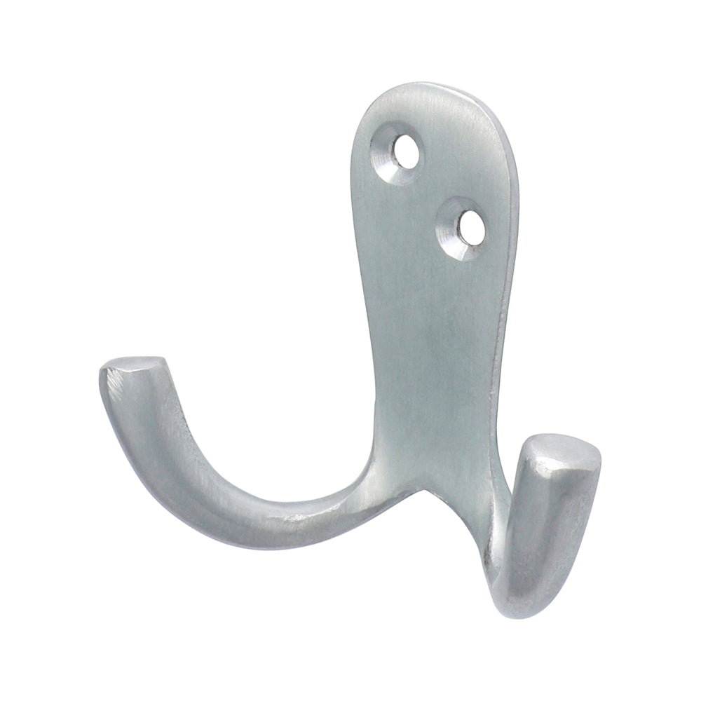 Double Robe Hook - Satin Chrome | 47 x 24mm | Tin product image