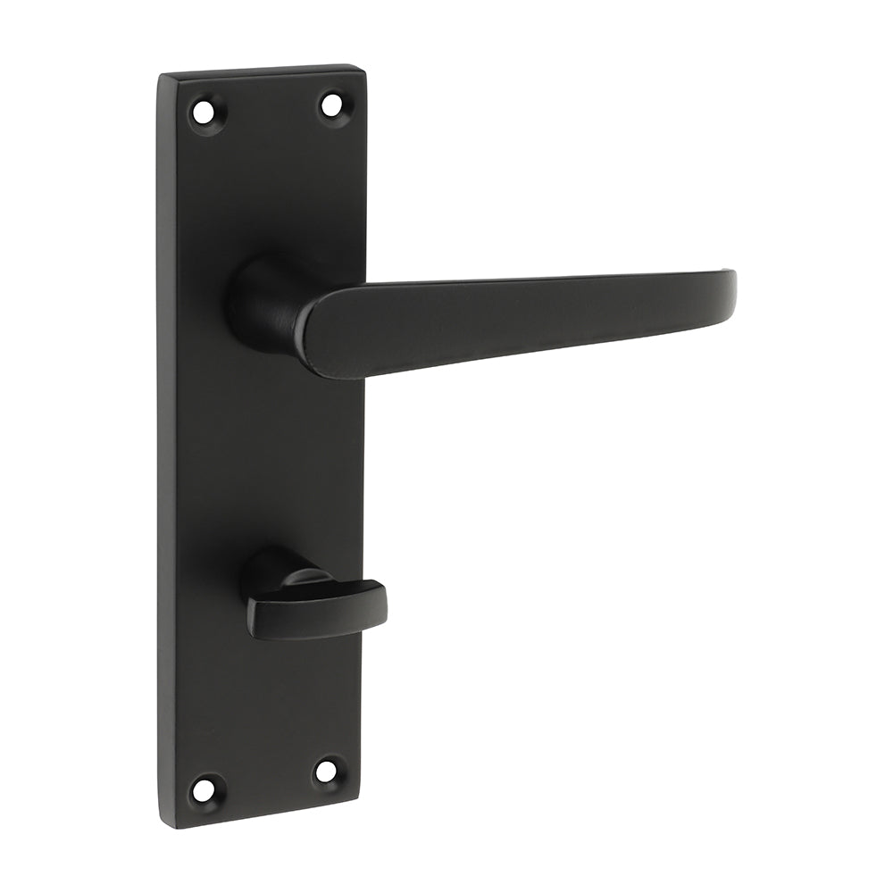Victorian Straight Bathroom Handles - Matt Black | 152 x 43 product image