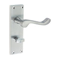 Victorian Scroll Bathroom Handles - Satin Chrome | 152 x 42 product image
