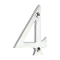 Door Numeral 4 - Satin Chrome | 75mm | Tin product image