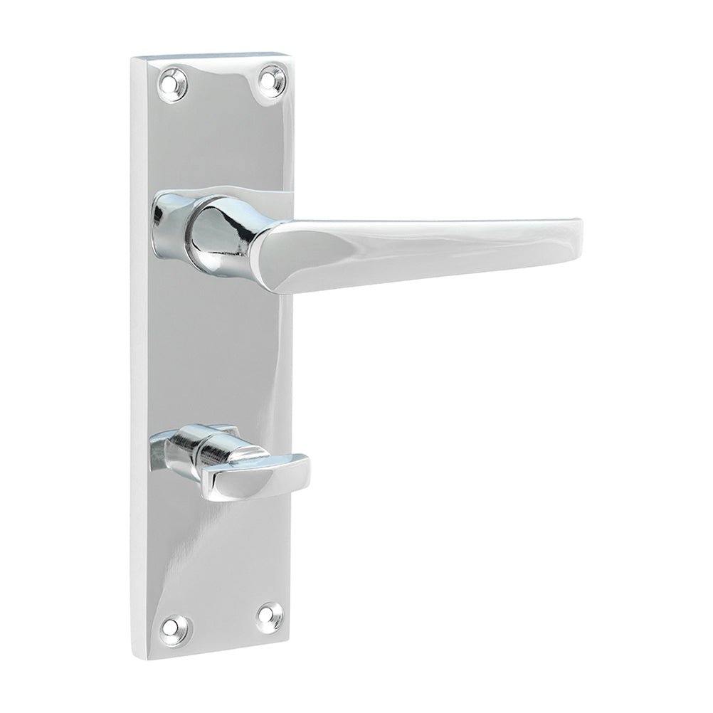 Victorian Straight Bathroom Handles - Polished Chrome | 152 x 43 product image