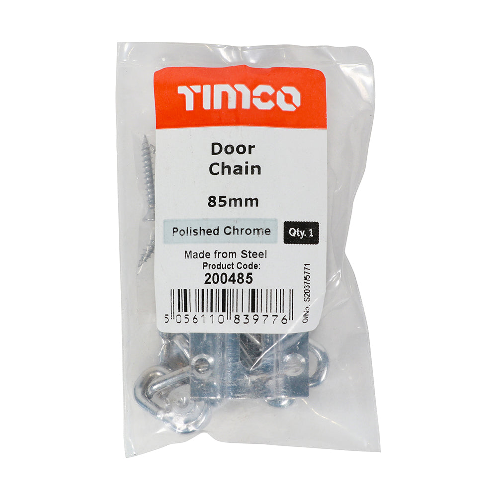 Door Chain - Polished Chrome | 85mm additional image 2