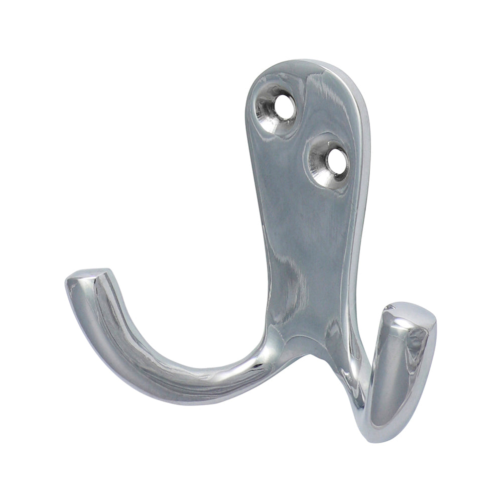 Double Robe Hook - Polished Chrome | 47 x 24mm | TIMpac product image