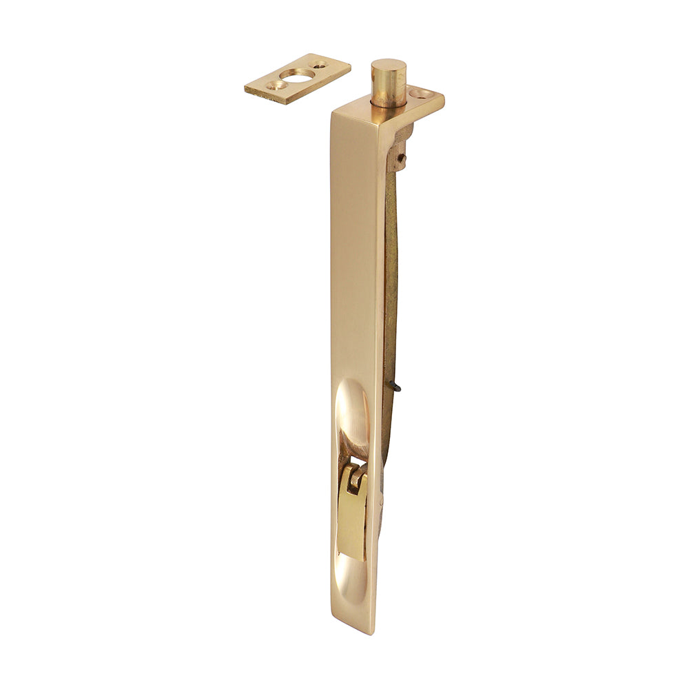 Lever Action Flush Bolt - Polished Brass | 200 x 19mm | TIMpac product image