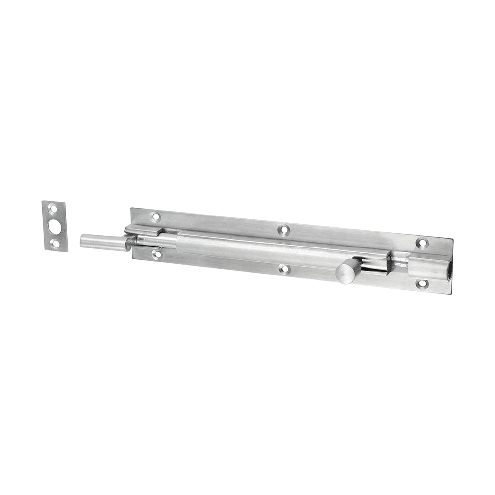 Necked Barrel Bolt - Satin Chrome | 150 x 25mm | Tin product image