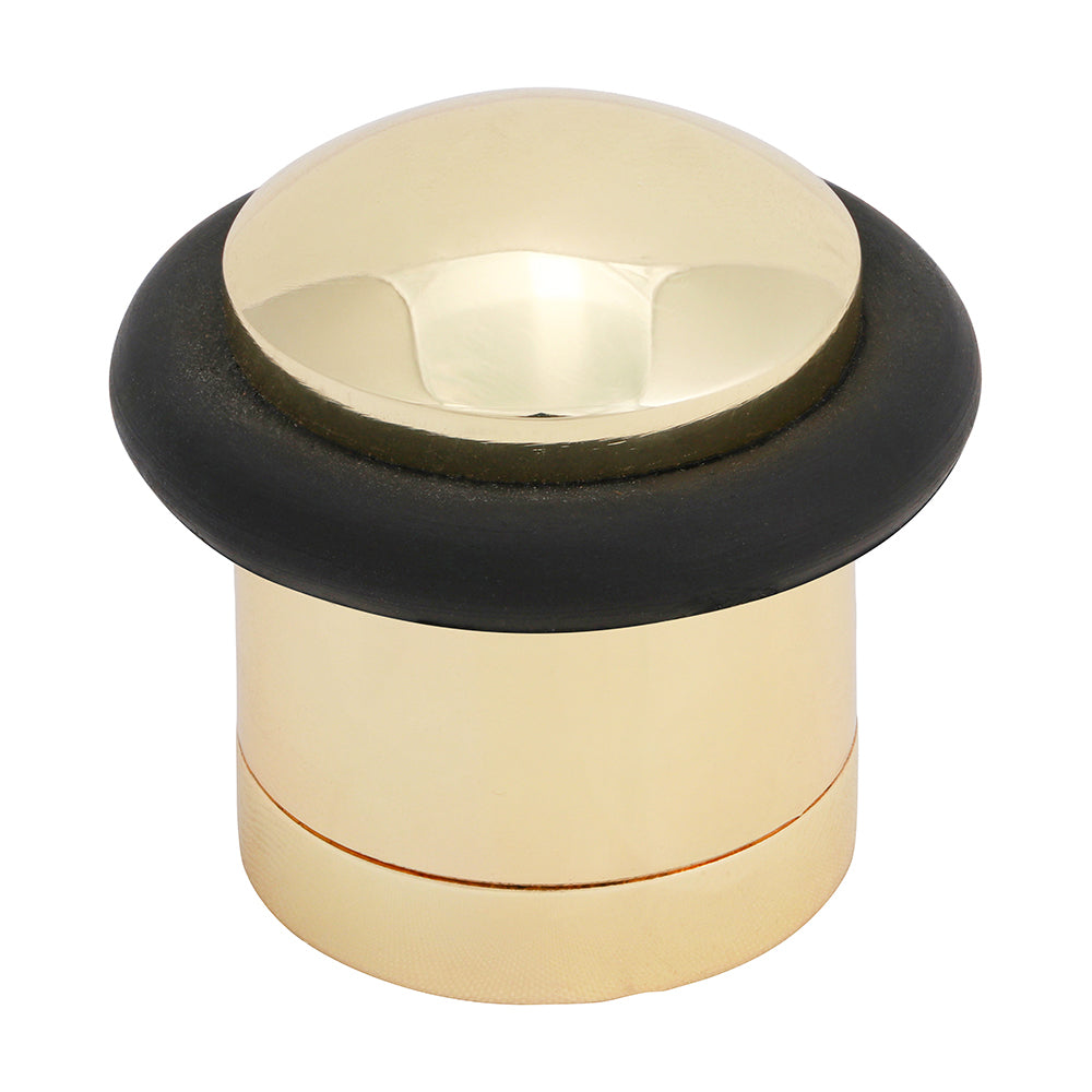 Cylinder Door Stop - Polished Brass | 41mm | TIMpac product image