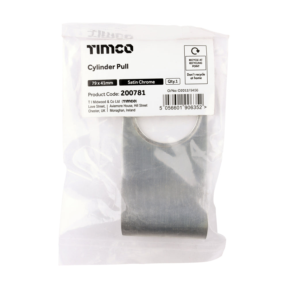 Cylinder Pull - Satin Chrome | 79 x 41 | Bag additional image 2
