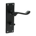 Victorian Scroll Bathroom Handles - Matt Black | 152 x 42 product image