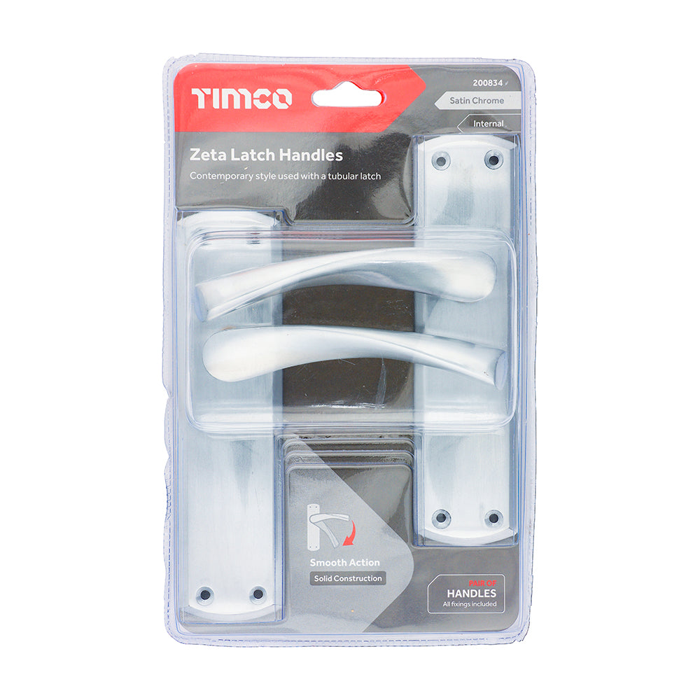 Zeta Latch Handles - Satin Chrome | 175 x 45 additional image 2