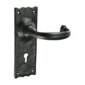 Traditional Lever Lock Handles - Antique Black | 155 x 54 product image
